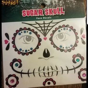 Temporary Sugar Skull Face Tattoo